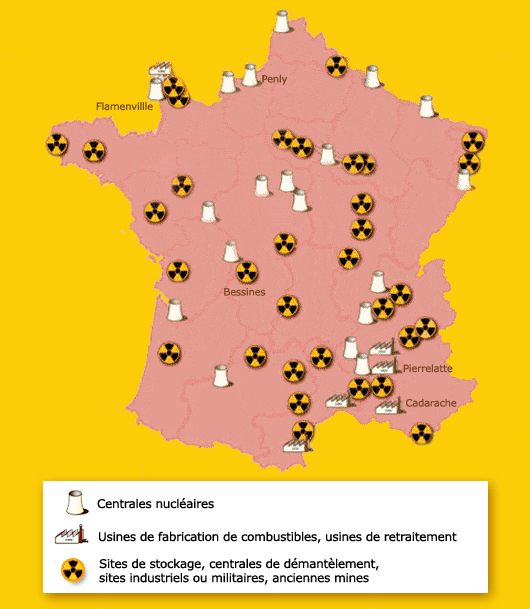 centrales nucleaires en France